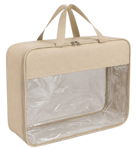 Comforter packaging bags manufactured in PVC, Rexine and Matty for home textile products