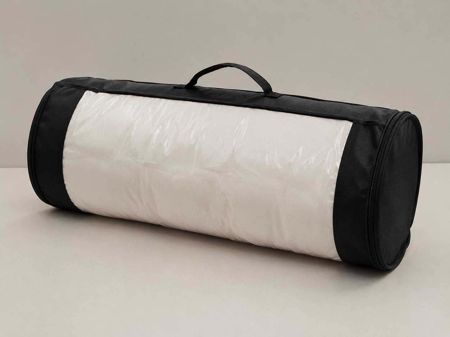 Rolled pillow packaging bag designed for online selling and reduced volumetric shipping
