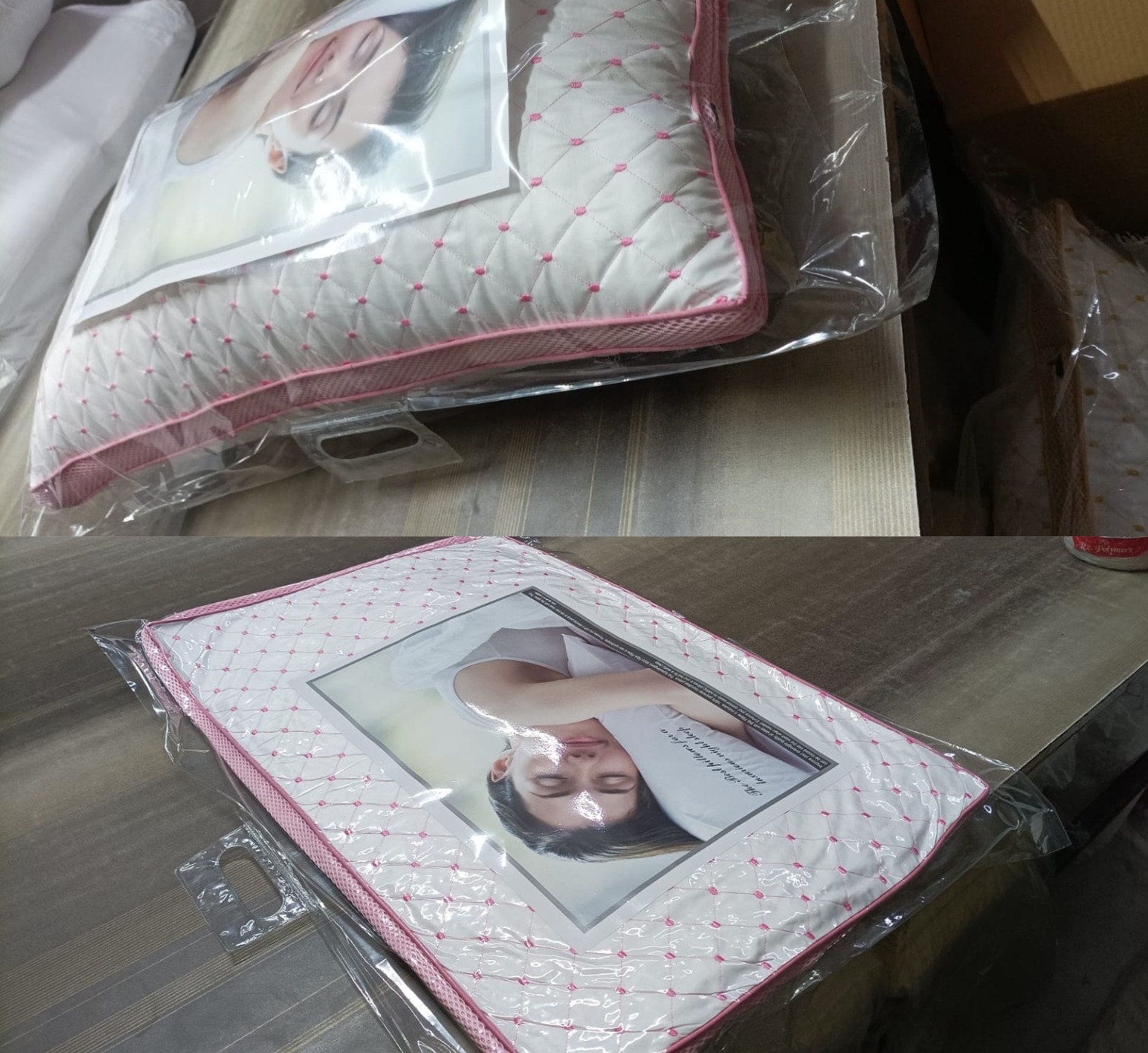 DOP PVC vacuum pillow packaging bag for compressed home textile pillows